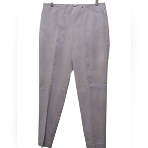 Alfani - Gray Petite Ankle Pants, Faux Pockets, Size 6 P, Silver Studs In Front